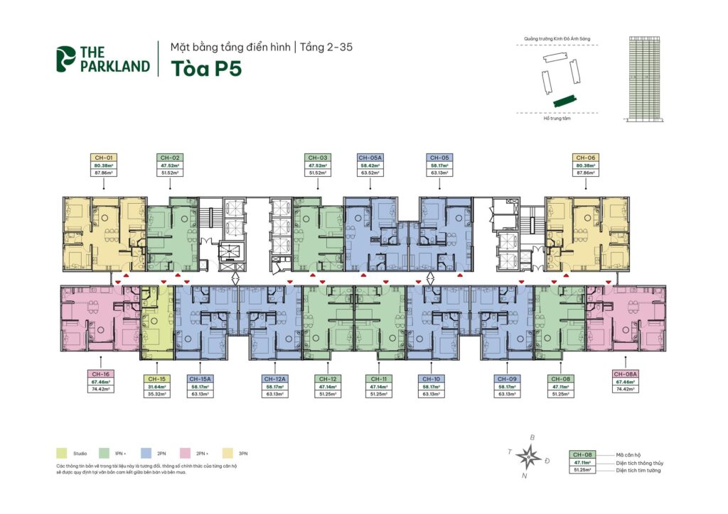 Layout tầng điển hình_Tòa P5 tầng 3-25